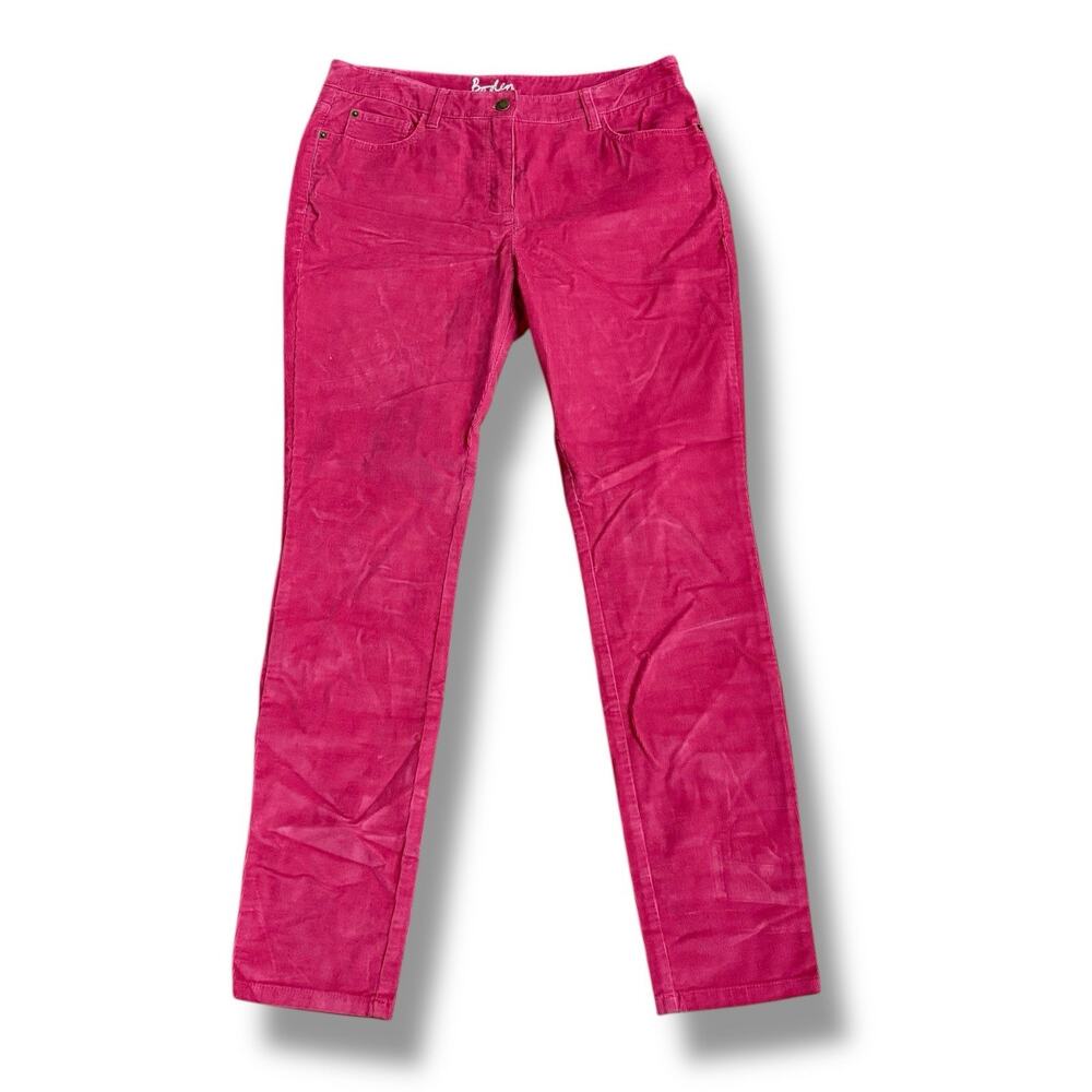 Boden Size 10 Barbie Pink Cotton Corduroy Ankle Pants Preppy Golf